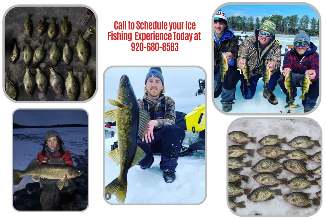 Guided Ice Fishing on North Twin Lake Vilas County, Phelps WI Ice